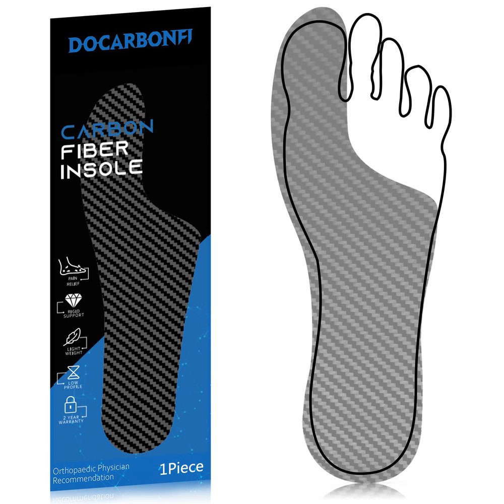 Mortons Extension Orthotic,Recovery Carbon Fiber Insole, 1Piece, Very Rigid Foot Support Insert for Morton's Toe, Turf Toe, Arthritis, Hallux Rigidus, Broken Big Toe and Forefoot Pain 275mm