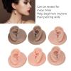 3 Pairs Soft Silicone Ear Model, Acrylic Stand, Human Ear Model for Piercing Practice, Earring Display, Silicone Human Ear Model view 2