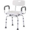 360 Shower Chair for Swivel, Non-Slip Safety Shower Seat with Arms and Back, Heavy Duty Medical Obese Portable Bath Seat Adjustable Shower Bench, for Elderly & Disabled view 1