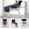 360 Shower Chair for Swivel, Non-Slip Safety Shower Seat with Arms and Back, Heavy Duty Medical Obese Portable Bath Seat Adjustable Shower Bench, for Elderly & Disabled view 4