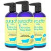 PURA D'OR All-in-One Baby Wash (16 Oz x3 = 48 Oz) USDA Biobased, Zero Sulfates, No Artificial Scents, Tear-Less, Hypoallergenic, Gentle, Calming 2-in-1 Baby Bath Wash & Shampoo view 1