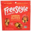 Freestyle Snacks, Olives Green Hot Spicy, 4 Ounce view 1