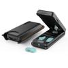 JEINAPA Pill Cutter with Auto Centering Device, Aluminum Pill Splitter with 316L Stainless Blade, Genuine Leather Case, Professional Pill Splitter for Cutting Small Pills or Large Pills (Black) view 1