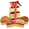 Anna and Sarah Christmas Tower Box, Caramel Popcorn, California Pistachio, Mini Pretzel, Cinnamon Pecan, Birthday Party, Gifts for Men, Fathers, Dad, Women, Friends view 1