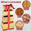 Anna and Sarah Christmas Tower Box, Caramel Popcorn, California Pistachio, Mini Pretzel, Cinnamon Pecan, Birthday Party, Gifts for Men, Fathers, Dad, Women, Friends view 2