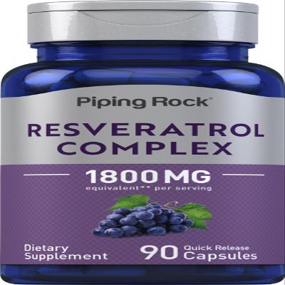 Piping Rock Resveratrol Complex | 90 Capsules | Ultra Potent | Non-GMO, Gluten Free Supplement