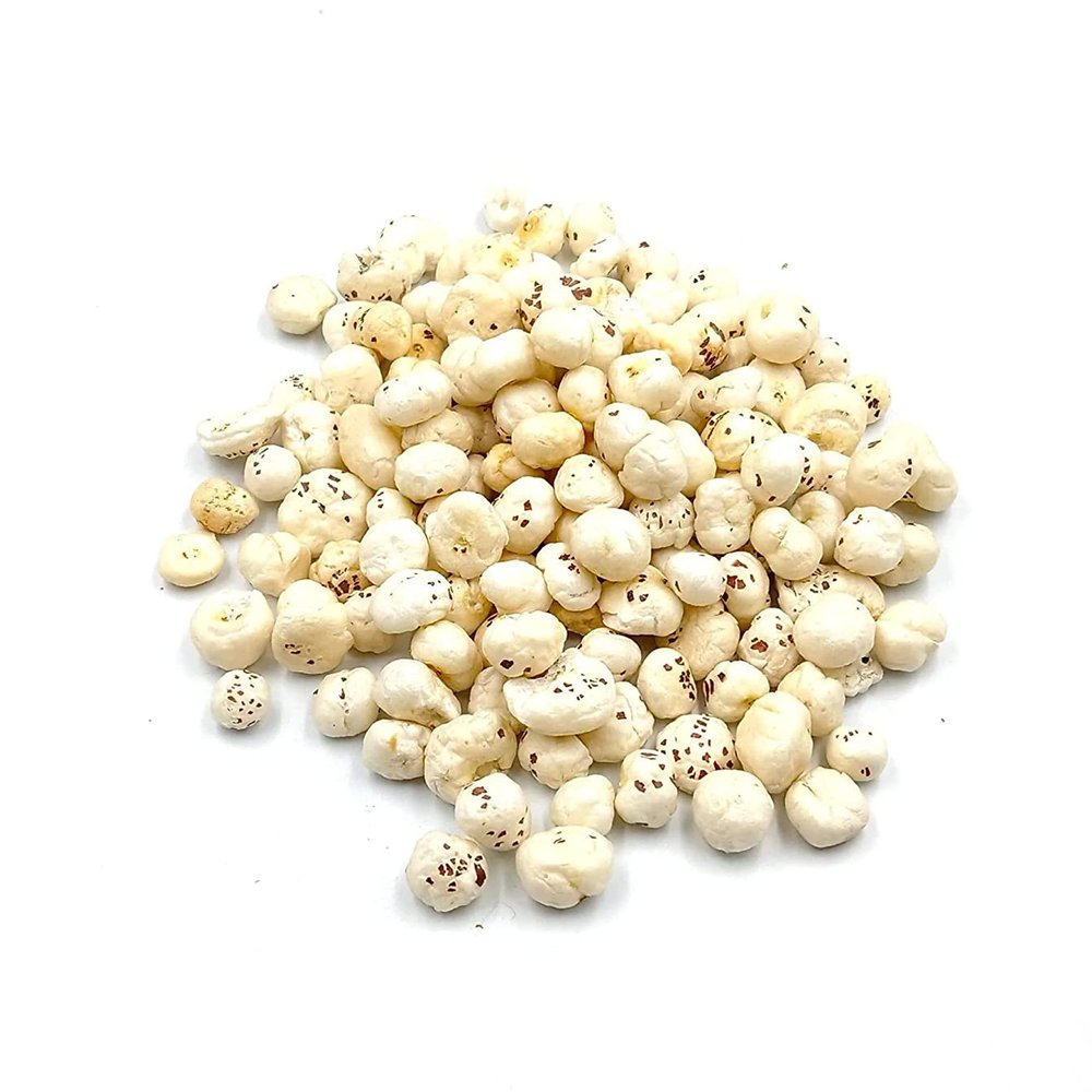 NY SPICE SHOP Phool Makhana - Fox Nut, Popped Lotus Root Seed, Popped Water Lily Seeds - Plain Raw Uncooked, All Natural Puffed Lotus Seeds Vegan No Colors, Protein Snacks, Zero Sugar (8 Ounce)
