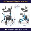 Elevate Upright Walker, Blue view 4