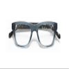 eyebobs Kvetcher Unisex Premium Blue Light Readers, Transparent Grey Teal Front with Black Tokyo Temples2.00 Diopter view 2