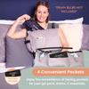 MOYOAMA Post Mastectomy Pillow 4 Pcs Protective Kit incl 1 Gel Pack, Seatbelt Cushion, Shower Lan- Breast Surgery Must Haves,Breast Reduction Recovery Supplies, Breast Augmentation,Post Op Essentials view 4