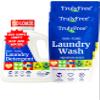 Truly Free Natural Laundry Detergent for Sensitive Skin | Eco Friendly, Plant Based, Baby Clothes Safe | Clean & Easy Powder to Liquid, 3 Pack Detergent + 1 Refillable Jug | Signature Scent 150 Loads view 1