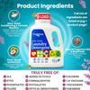 Truly Free Natural Laundry Detergent for Sensitive Skin | Eco Friendly, Plant Based, Baby Clothes Safe | Clean & Easy Powder to Liquid, 3 Pack Detergent + 1 Refillable Jug | Signature Scent 150 Loads view 4