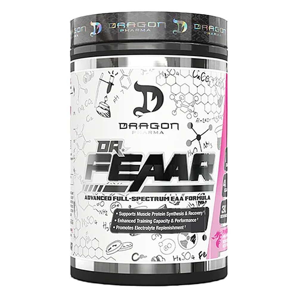 DRAGON PHARMA Dr. FEAAR Advanced Full-Spectrum EAA Matrix, Supports Muscle Protein Synthesis and Recovery, Enhanced Training Capacity (30 Servings, Pink Dragon)