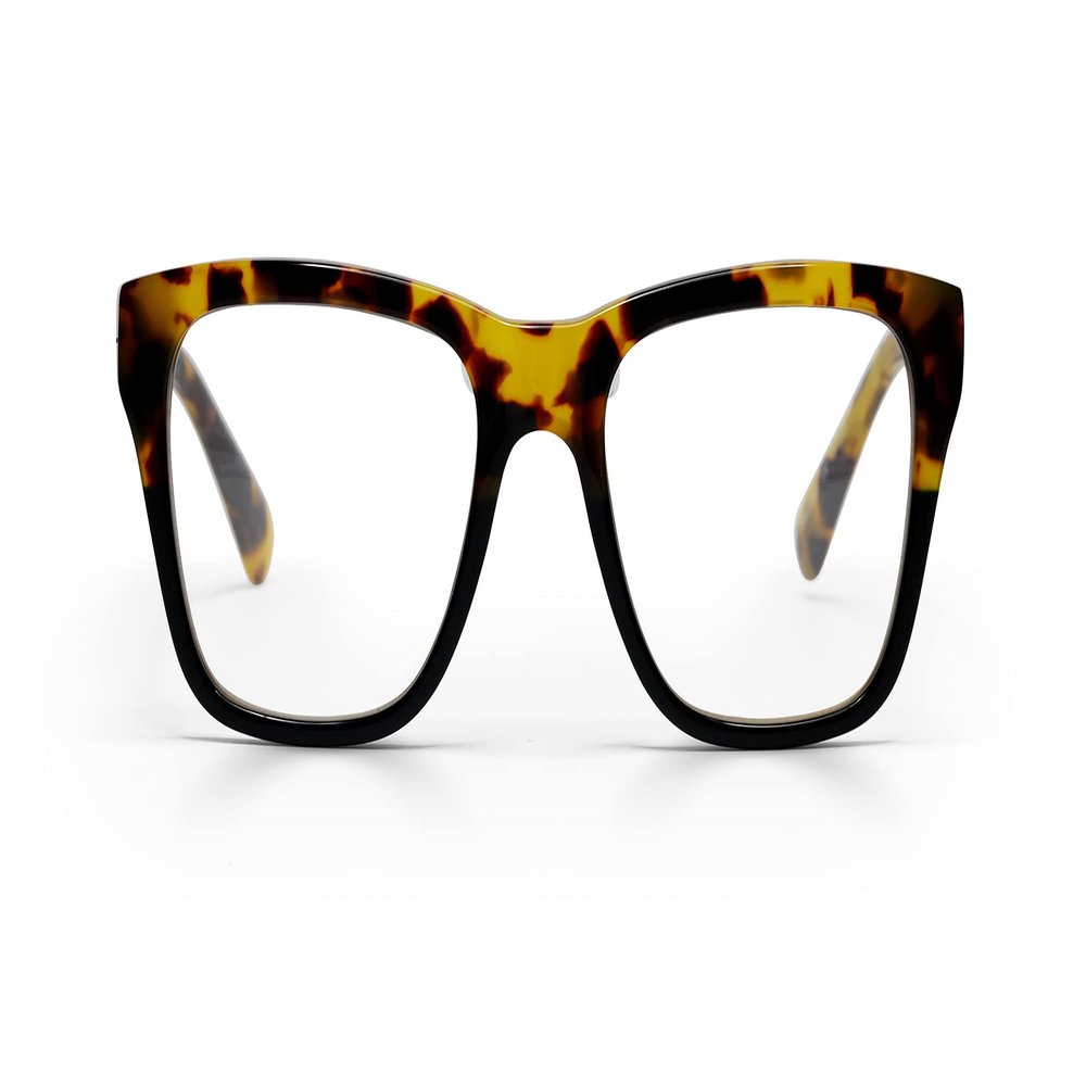 eyebobs Kvetcher Unisex Premium Blue Light Readers, Tortoise & Black Front with Tortoise Temples, 3.00 Diopter