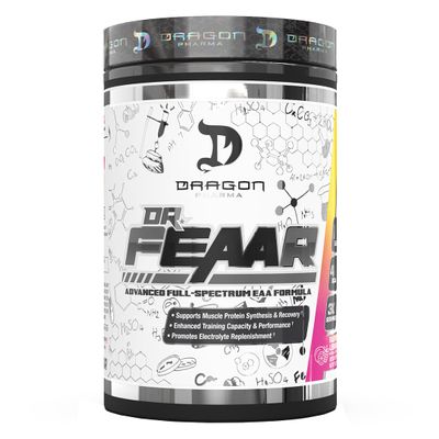 DRAGON PHARMA Dr. FEAAR Advanced Full-Spectrum EAA Matrix, Supports Muscle Protein Synthesis and Recovery, Enhanced Training Capacity and Performance (30 Servings, Raspberry Lemonade)