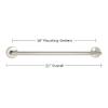 18-inch Coronado Designer Oval Bathroom Shower Grab Bar with Mitered Corners, Satin view 2