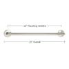 12-inch Coronado Designer Oval Bathroom Shower Grab Bar with Mitered Corners, Polished view 2