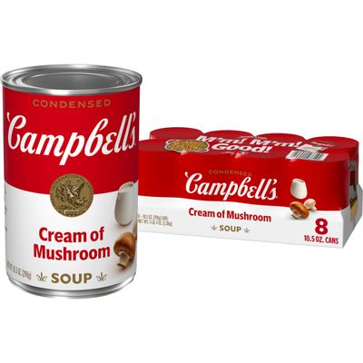 Campbell's Condensed Cream of Mushroom Soup, 10.5 Ounce Cans (Pack of 8)