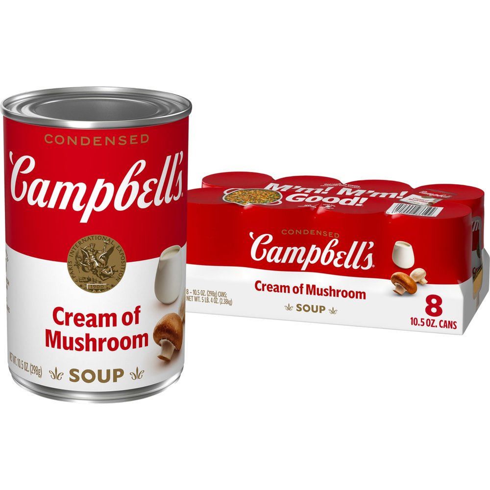 Campbell's Condensed Cream of Mushroom Soup, 10.5 Ounce Cans (Pack of 8)