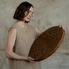 Sound Therapy Tool "Water-Fall Disk" 20 inch | Powerful Ocean Sound | Wooden Rain Drum | Long and Soft Relaxing Sound | 100% Handmade from Natural Wood view 3