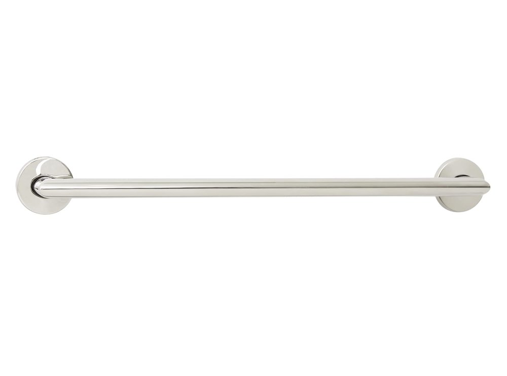 42-inch Coronado Designer Oval Bathroom Shower Grab Bar with Mitered Corners, Polished