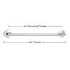 42-inch Coronado Designer Oval Bathroom Shower Grab Bar with Mitered Corners, Polished view 2