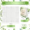 100 Pack Eucalyptus Pocket Tissues Travel Size For Your Happy Tears 4 Ply Greenery Travel Tissue Packs for Wedding Anniversary Party Supplies Decorative Green Leave Hand Towel Bathroom Travel Supplies view 2