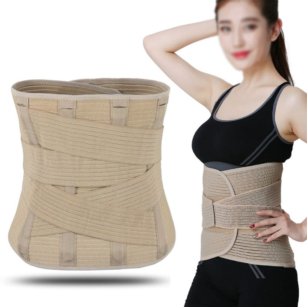 XWSM Lower Back Brace 32cm Widened Abdominal Belt Adjustable Support Straps Back Support Belt Relief for Back Pain Herniated Disc Sciatica Scoliosis Breathable Mesh for Women (Size : L/Large)