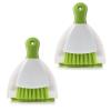 Dust pan Broom Brush Dustpan - Small Broom and Dustpan Set,Mini Broom and Dustpan,Small Dustpan and Brush Set for Home Cleaning,Sofa,Desk,Guinea Pig Cage,Cat Litter etc.Green 2 Set view 1