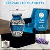 Graceful Small Urns for Human Ashes Keepsake Elegant Cremation Urn for Cherished Memories Tiny Urn Keepsakes Mini Urns for Human Ashes (Blue, Set of 4) view 3