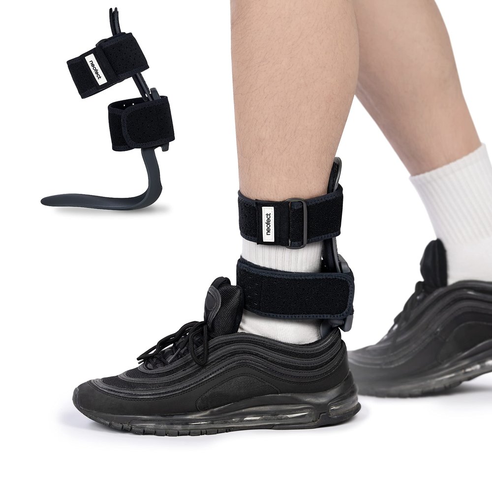Neofect STEP Medium Left AFO Foot Drop Brace, Drop Foot Brace for Walking, Ankle and Foot Orthosis Support