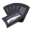 ccHuDE 50 Pcs Kraft Paper Pillow Boxes Small Goodies Treat Box Party Favor Packaging Cases Wedding Candy Gift Case with Clear Window Black view 2