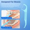 Frehut 150 Count Orthodontic Flossers for Braces - Ortho Dental Floss Picks, 75 Count (Pack of 2), with a Travel Case view 3