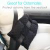 D. Cozy Ostomy Seat Belt Pillow Stoma Seatbelt Protector Ostomy Bag Cover Pillow for Driving Ileostomy Ostomy Support Pillow Urostomy Supplies Car Women Men Minky Dot Black view 4