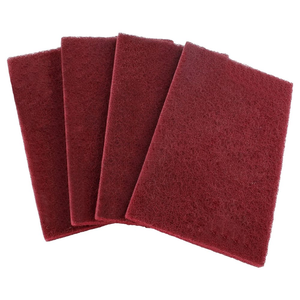 HARSKIYER 4 Pcs 4.7 x 7.9 Inch General Purpose Scuff Pads, 7447 Very Fine Sanding Hand Pads for Scuffing, Scouring, Sanding, Paint Primer Prep Adhesion Scratch, Surface Preparation for Car, Craft