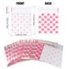 FAZHBARY 100 PCS Pink Valentine Cellophane Bags Heart Self Sealing Cellophane Clear Treat Bags Goodie Bags for Party Supplies view 2