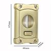 TOEWOE V- Cut Cigar Cutter, Stainless Steel Cigar Cutter, Cigar Cutter Guillotine, Stainless Steel Blades, Built-in Cigar Punch Cutter, Gift for Father, Boyfriend (Color : Silver) view 2