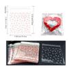 FAZHBARY 100 PCS Valentine Pink Heart Clear Cellophane Bags Self Sealing Goodie Bags for Bakery Supplies view 2
