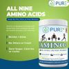 PURE Amino+ Drink Mix, Fruit Splash, 9 Essential Amino Acids, L-Arginine, L-Citrulline, 501g, 30 Servings, Premium Wellness Supplement view 4