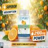 PURE Liposomal Vitamin C Capsules, 2100mg, Sunflower Lecithin, 180 Capsules, 60-Day Supply, Premium Wellness Supplement view 2