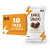 Knack Snacks | Crunchy Protein Balls - Milk Chocolate Flavor (10x 1.2oz Bags) | Lunchbox Ready, High Protein, Naturally Gluten Free, Lower Sugar, Chocolate Snack for School, Work, Travel, Parties view 1