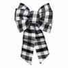 7444 Decorative Bow, Black/White Buffalo Plaid, 8.5 x 14 in. - Quantity 12 view 1