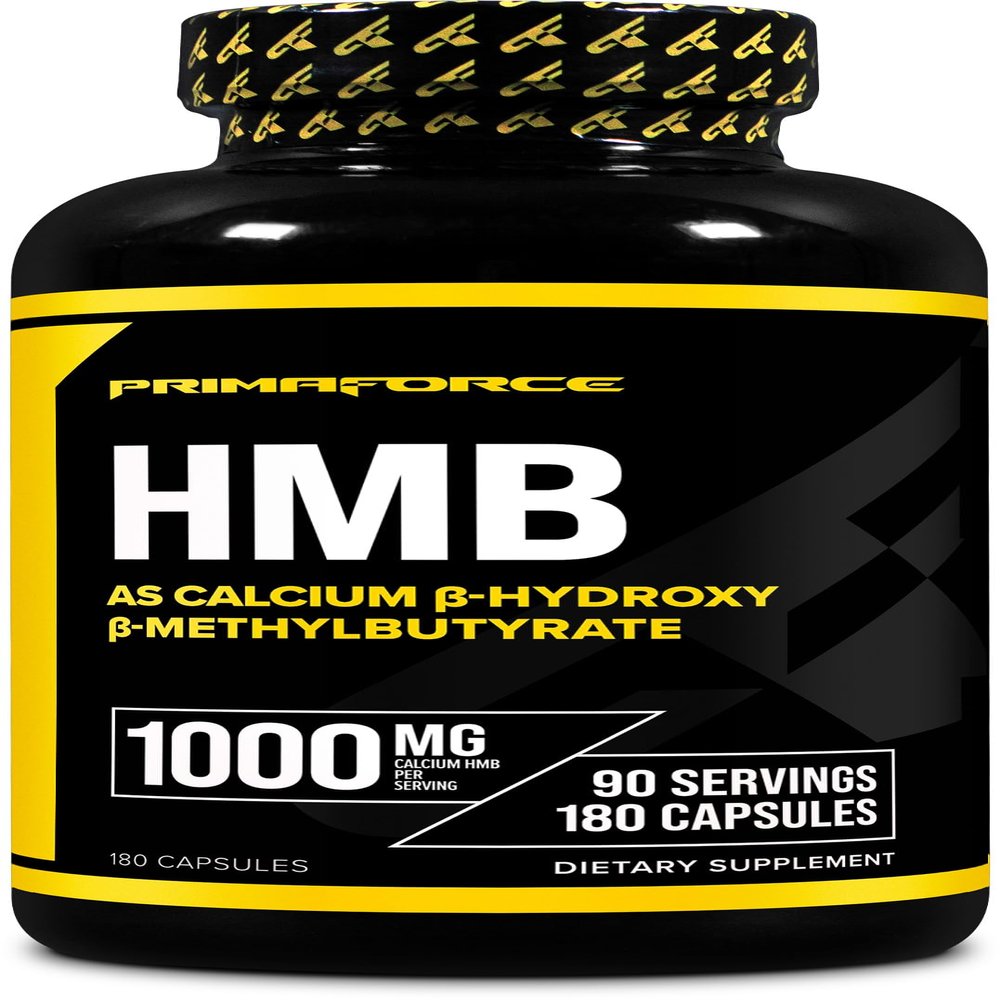 Primaforce HMB (Beta-Hydroxy Beta-Methylbutyrate) 1000mg, 180 Capsules (500mg Per Capsule) - Gluten Free and Non-GMO Supplement