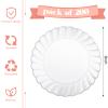 200 Pcs Clear Plastic Plates 6 Inch Disposable Fancy Salad Dessert Plates Round Clear Party Plates for Weddings Reception Catering Birthday Celebration Buffets Fiestas Dinner Appetizer Cake Supplies view 2