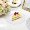 200 Pcs Clear Plastic Plates 6 Inch Disposable Fancy Salad Dessert Plates Round Clear Party Plates for Weddings Reception Catering Birthday Celebration Buffets Fiestas Dinner Appetizer Cake Supplies view 3