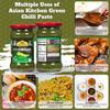 Asian Kitchen Green Chilli Cooking Paste 10.58oz (300g) Glass Jar ~ Vegan | Gluten Free | NON-GMO | No Colors | Indian Origin view 4