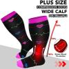 Cheeroyal 3Pairs Wide Calf Plus Size Compression Socks for Women/Men,20-30mmhg Extra Large Reduces Swelling/Pain Nurses Pregnant Flight (4XL, set2) view 3