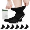 Bulinlulu Diabetic Socks with Grippers for Men Women -6 Pairs Non Binding Diabetic Ankle Slipper Socks Size 6-9 9-12(Black-Large) view 1