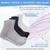 Bulinlulu Diabetic Socks with Grippers for Men Women -6 Pairs Non Binding Diabetic Ankle Slipper Socks Size 6-9 9-12(White-Large) view 4