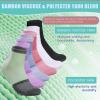 Bulinlulu Diabetic Socks with Grippers for Men Women -6 Pairs Non Binding Diabetic Ankle Slipper Socks Size 6-9 9-12(Bright-Medium) view 4